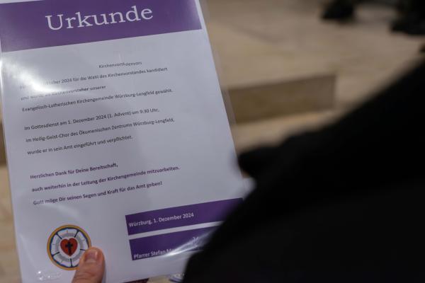 Amtseinführung des Kirchenvorstands am 1.12.2024 Amtseinführung des Kirchenvorstands am 1.12.2024