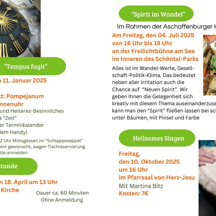 Jahresprogramm 2025 der Gruppe "Kaleidoskop"