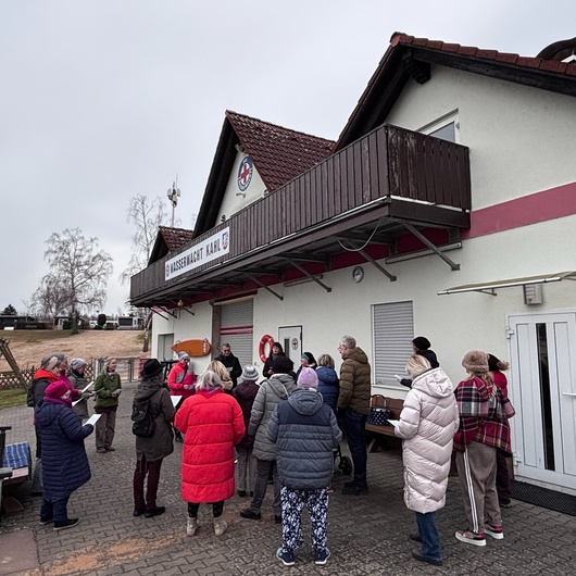 Abschluss an der Wasserwachtstation am Kahler Campingsee